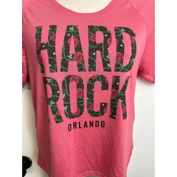 Hard Rock Cafe orlando Pink cheetah Shirt Size Large #0414 - Picture 4 of 7
